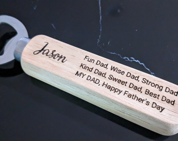 Personalized Bottle Opener for Groomsmen, Best Man, Dad, Father's Day, Birthday, Wedding Gift, Employee Appreciation, Engraved Bottle Opener