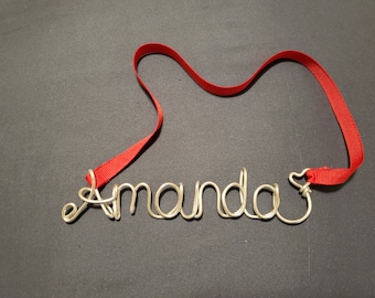 Personalized Wire Christmas Ornament: Handmade Name Ornament
