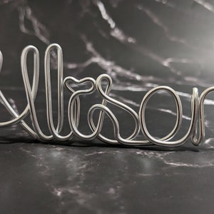 Name Plate, Wire Name Tag, Standing Desk Name, Decor Name, Custom Name for Event, Conference, Party, Office Desk, Custom Name Gift image 3