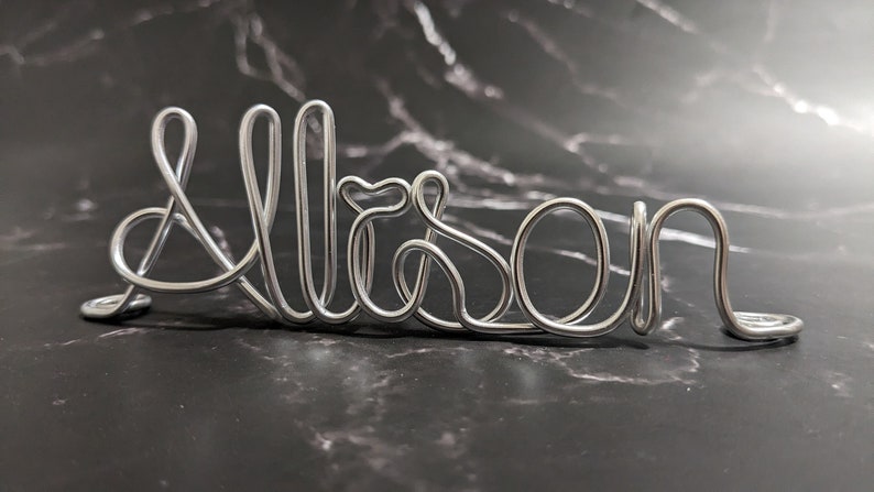 Name Plate, Wire Name Tag, Standing Desk Name, Decor Name, Custom Name for Event, Conference, Party, Office Desk, Custom Name Gift image 3