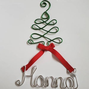 Christmas Ornament, Wire Name Ornament, Customized Ornament, Ornament with Wire