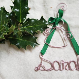 Angel Ornament, Personalized  Name Ornament, Name Ornament, Wire Name Ornament, Christmas Ornament