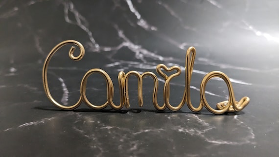 Wire Name Tag, Standing Desk Name, Name Plate, Decor Name, Custom Name for Event, Conference, Party, Office Desk, Custom Name Gift