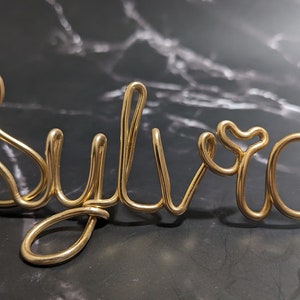 Name Plate, Wire Name Tag, Standing Desk Name, Decor Name, Custom Name for Event, Conference, Party, Office Desk, Custom Name Gift image 2