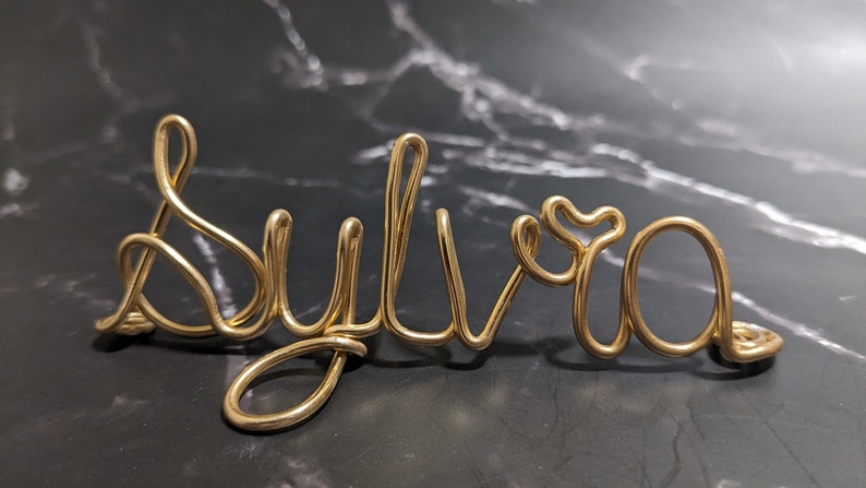 Name Plate, Wire Name Tag, Standing Desk Name, Decor Name, Custom Name for Event, Conference, Party, Office Desk, Custom Name Gift image 2