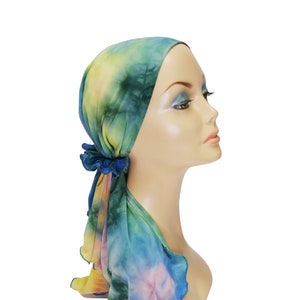 Chemo headwear, Chemo Cap, Cancer Hat, Cancer Turban, Alopecia Hat, Hair loss Head Covering, Pre tied Scarf