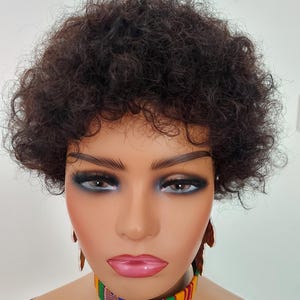 Human Hair Afro Wig/ Afro Wig/ Black Afro Wig/ Short Afro Wig/ Human Hair