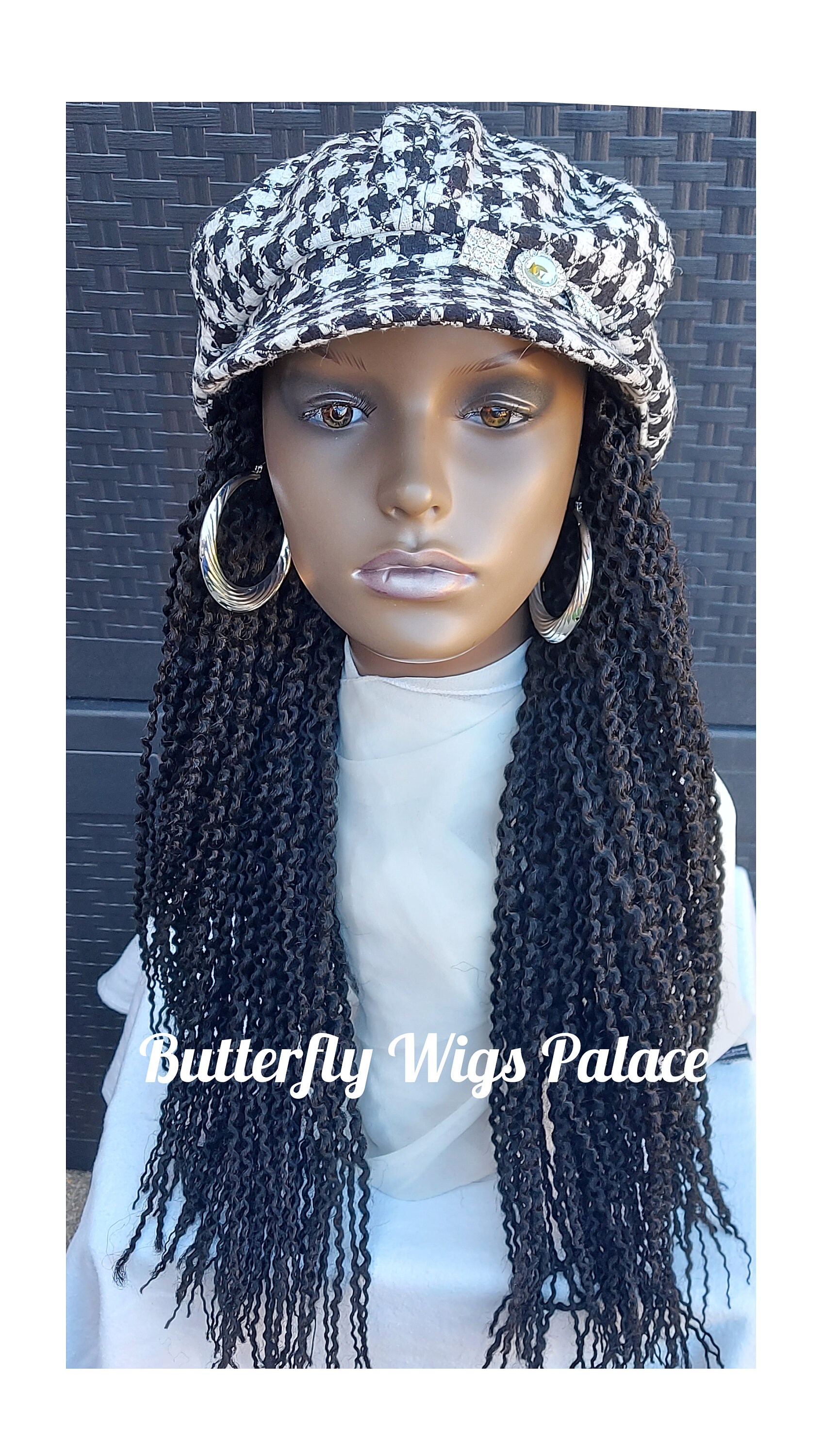 Braided Wig Hat / Hat Wig / Interchangeable Wig Hat / Cap With Etsy UK