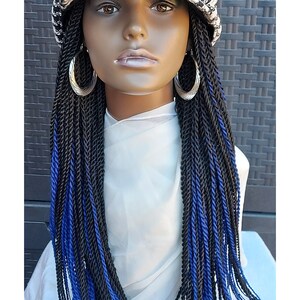 Braided Wig Hat/ Hat Wig/ Interchangeable Hat Wig/ Cap with Wig