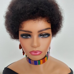 Human Hair Afro Wig/ Afro Wig/ Black Afro Wig/ Short Afro Wig/ Human Hair