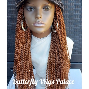 Braided Wig Hat/ Cap with Wig/ Interchangeable Wig Hat