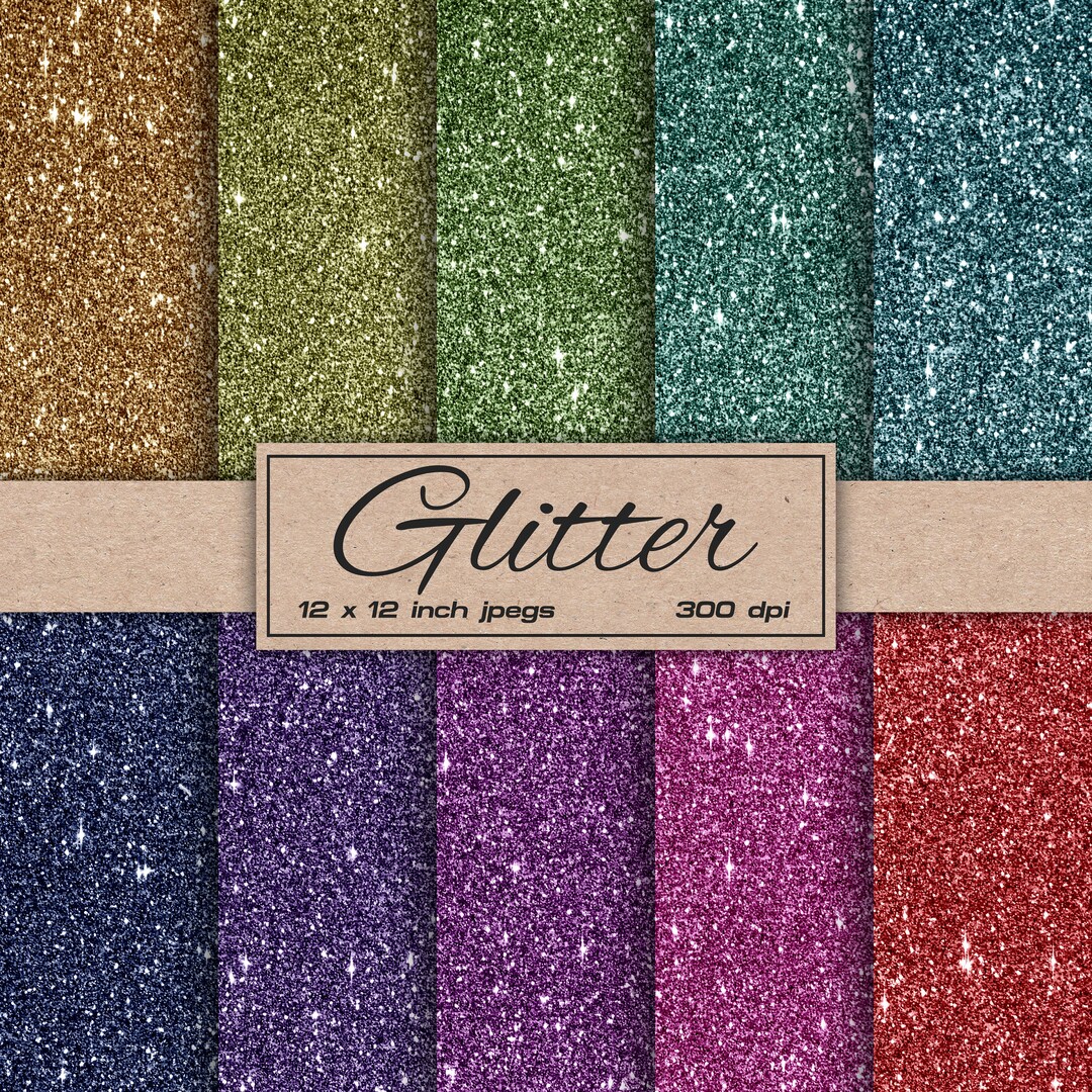 Glitter Digital Paper Metallic Digital Paper Rainbow Sparkle Textures ...