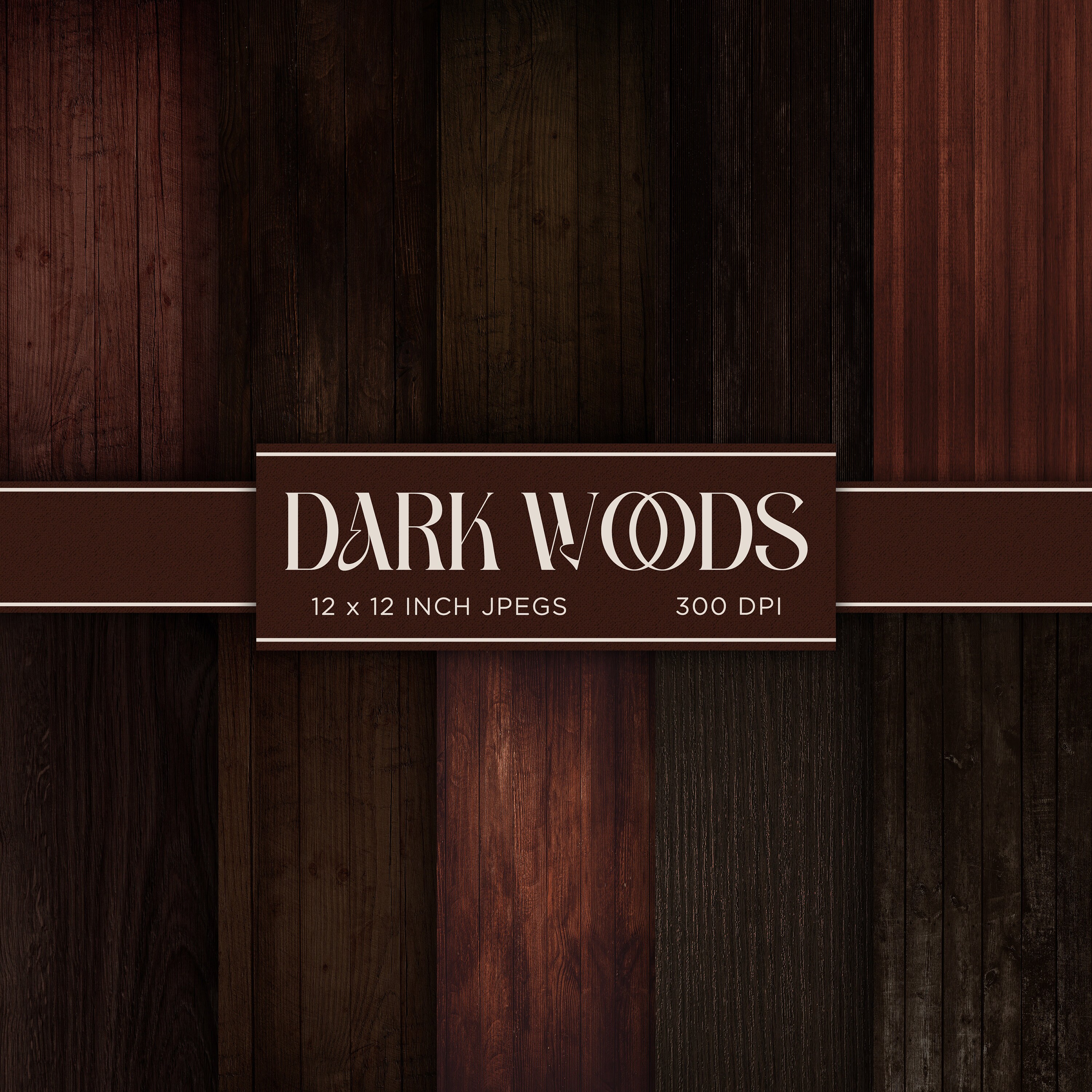 Dark Woods Digital Paper Brown Digital Paper Wooden Grain Texture Black Tan Chocolate Colors Digital Paper Patterns - INSTANT DOWNLOAD