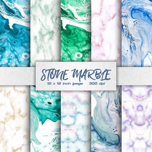 Stein Marmor Digitales Papier Digitales Papier Metallic Digitales Papier Mischfarben Muster - INSTANT DOWNLOAD