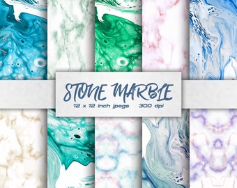 Stone Marble Digital Paper Digital Paper Metallic Digital Paper Mixed Colors Patterns - INSTANT DOWNLOAD