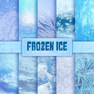 Gefrorenes Eis Digitales Papier Eisig Schnee Eiszapfen Digitales Papier Frost Blau Weiße Farben Digitale Papiermuster - INSTANT DOWNLOAD
