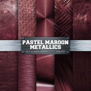 Pastello marrone metallizzati carta digitale spazzolato metallo ottone marrone Scrapbooking texture metalliche sfondi modelli - DOWNLOAD immediato