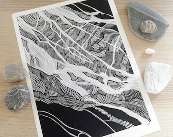 Original Print Abstrakte Wand Kunst Geschenk für Naturliebhaber Wohnkultur