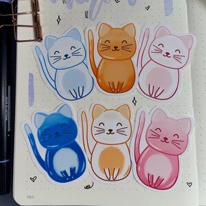 Sticker Minou | Stickers brillants premium | Inspiré du Bullet Journal | Carnet Coquette