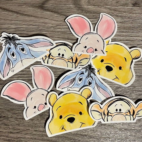 Peeking Winnie the Pooh Stickers Hundred Acre Woods Disney Etsy Canada