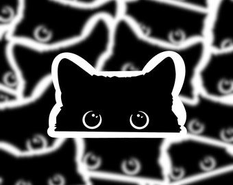 Peeking Cat Sticker