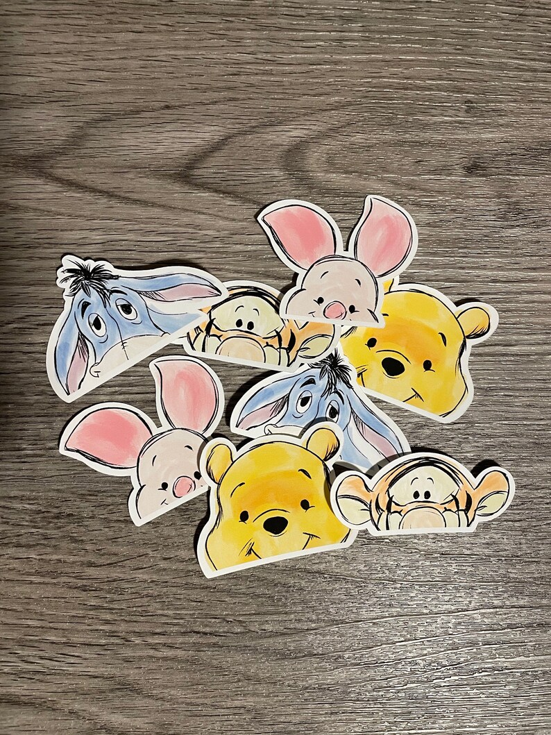 Peeking Winnie the Pooh Stickers Hundred Acre Woods Disney Etsy Canada