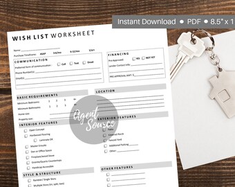 Home Search Wish List - For Real Estate Agents