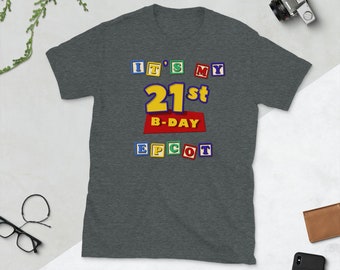21e verjaardag Epcot Drink Around the World Showcase Disney World Toy Story Short-Sleeve Unisex T-shirt