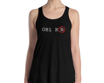 Obi-Wan Kenobi Star Wars Geeky Nerdy Femminile Fluy Racerback Tank OB1 K(B)