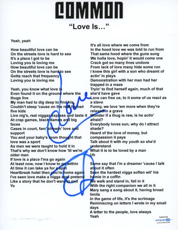 Crazy Autographed Lyric Sheets