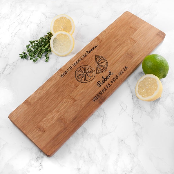 Personalised G&T DIY Serving Board, Gin and Tonic, Drinks Board, Serving Board, Gin Lovers Gift, Customized Gin and Tonic, Gin Gift