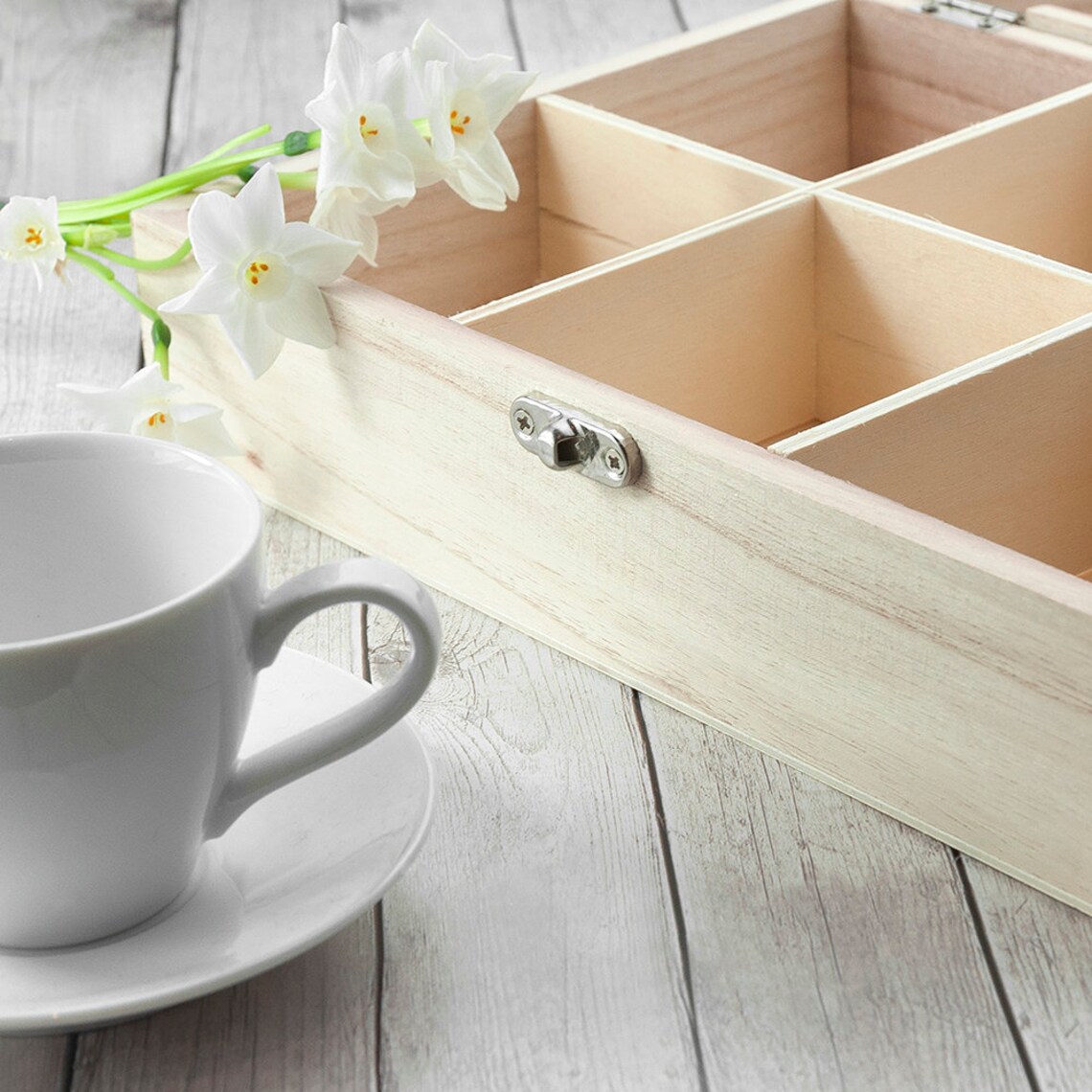 Personalised Wooden Tea Box FSC Wood Sustainable Etsy