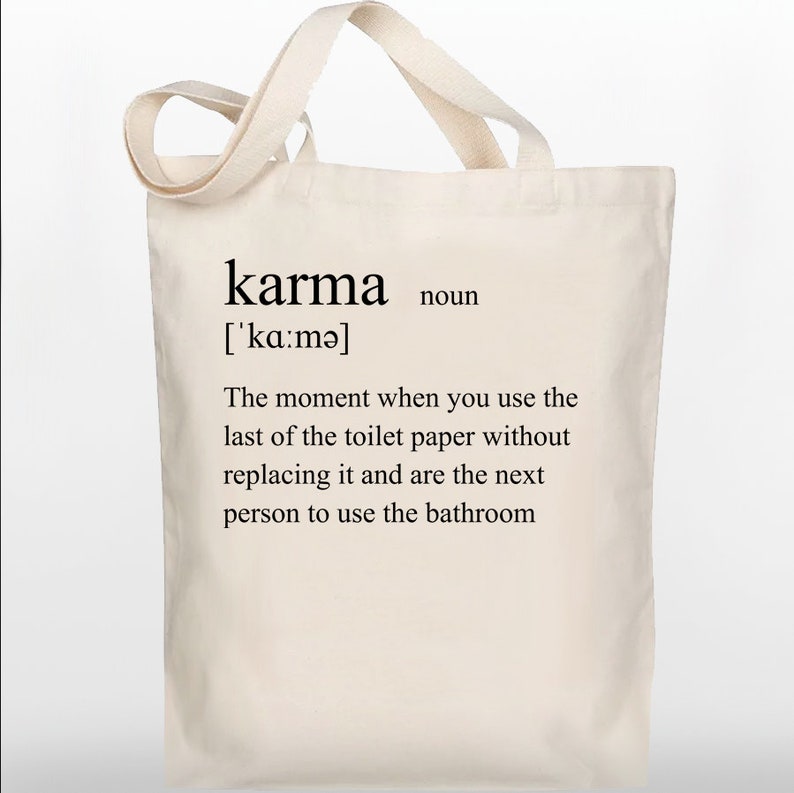 Funny Tote Bag Definition Of Karma 100 Cotton Canvas Bag Etsy funny-tote-bag-definition-of-karma-100-cotton-canvas-bag-etsy