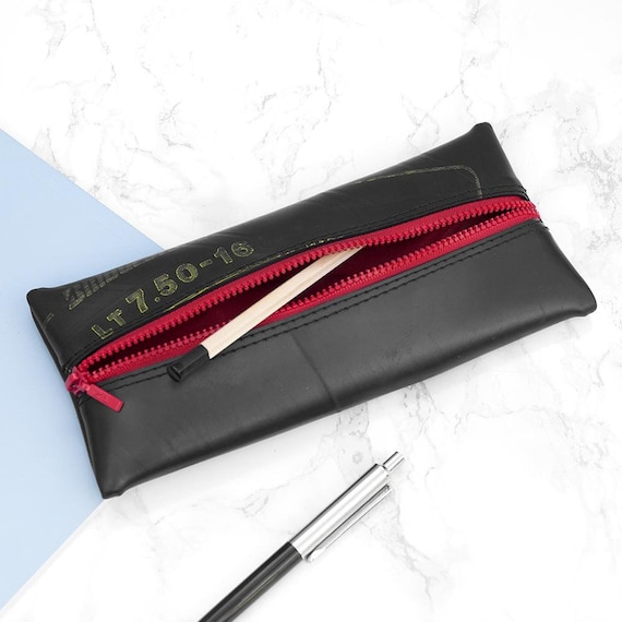 Upcycled Truck Tyre Pencil Case: Eco-Friendly Vegan Rubber