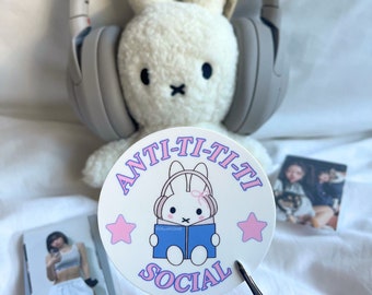 LE SSERAFIM Antifragile Sticker | Bunny Sticker | Le Sserafim Fan Art | Kpop Vinyl Stickers | Gift for Kpop Fans | Antisocial Miffy Stickers