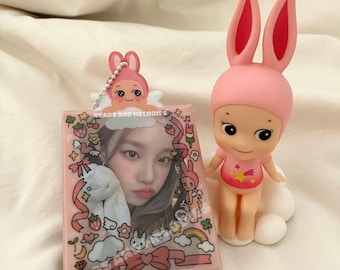 Bunny Angel PVC Card Holder | Kpop PC Holder Keychain | Rabbit Photocard Holder | Polaroid Holder | Sonny Angel Fan Merch (READ description)