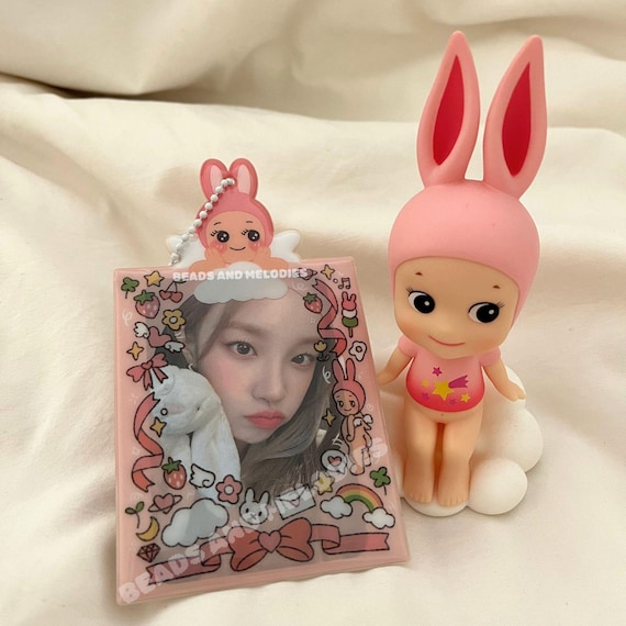 Bunny Angel PVC Card Holder | Kpop PC Holder Keychain | Rabbit Photocard Holder | Polaroid Holder | Sonny Angel Fan Merch (READ description)