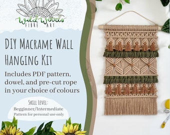 DIY Macrame Kit “PINE” | Macrame tutorial, Beginner Macrame