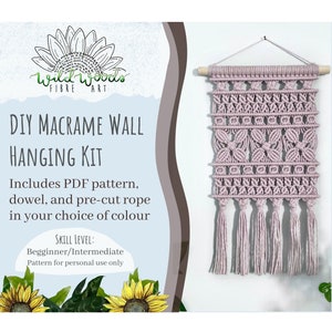 DIY Macrame Kit “IRIS” | Macrame tutorial, Beginner Macrame