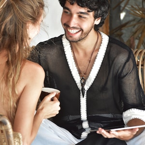 Made from 100% eco-friendly cotton and featuring open-mesh fabric, this shaman shirt ensures breathability and comfort in any setting, from bustling festivals to tranquil daily life