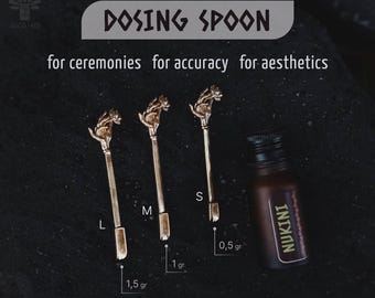 Spoon For Hape - Medicine Spoons - Shamanic Tools - Miniature Spoon - Kuripe Pipe - Herb Pipe - Magic Item - Rapeh