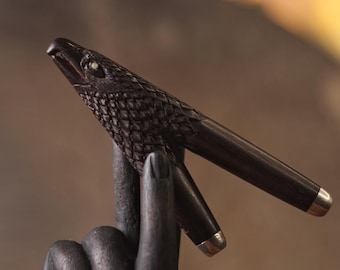 Águila de palo de rosa Kuripe — Ojos de Ye Ming Zhu / Hape chamánico hecho a mano de Bali Autoaplicador