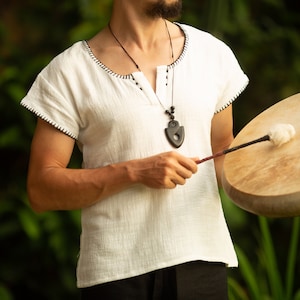 Bohemian Shirt - Yoga Wear - Shaman Clothing - Rave Clothes - Burning Man Clothing Men - Mens Ethnic Clothing