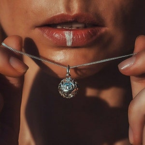 Silver Ball Pendant - Talisman Amulet - Protection Amulet - Shamanic Tools - Protection Kit - Persian Jewelry