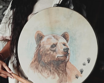 Handmade Shamanic Drum 40 cm  with Adjustable Tension – Unique Membrane Technology