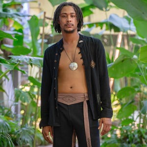 Cotton Shaman Shirt: Tribal Bohemian Yoga Clothing