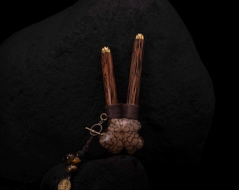 Kuripe Ayawaska-pijpje voor Hape-snuiftabak - Kruidengeneeskunde - Shamanic Tools