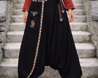 Boho Cotton Harem Pants: Bali Handmade, Festival & Yoga Wear