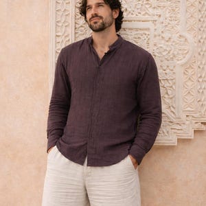 Hand Painted Shaman Shirt Shipibo Pattern Gothic Boho Mens Festival Top Cotton Bali