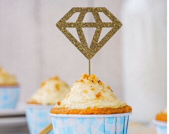 Roségouden diamanten glittermuffintopper Hoge kwaliteit Feestdecoratie Feestdecoratie JGA